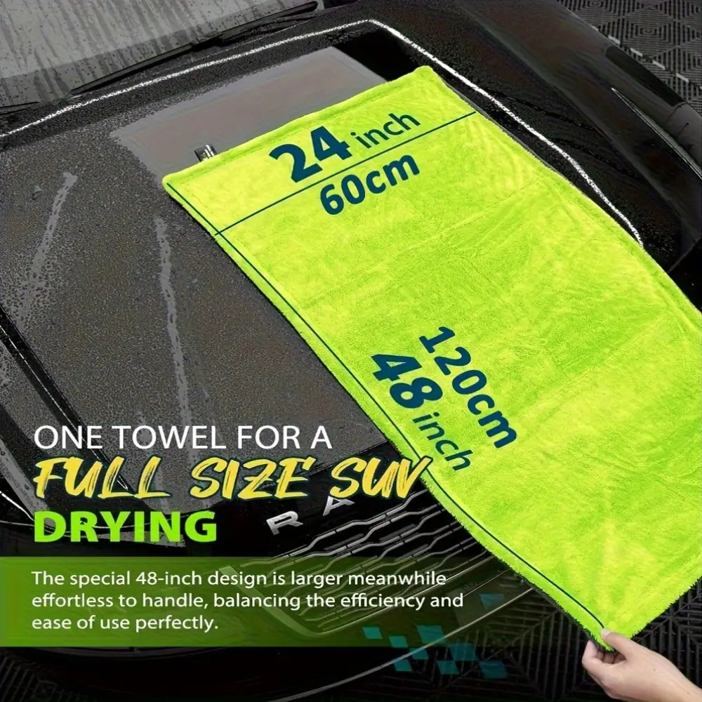Microfiber Car Drying Towel Super Absorbent - 1400 g/m2, robustes SUV-LKW-Trockenhandtuch, extra groß,