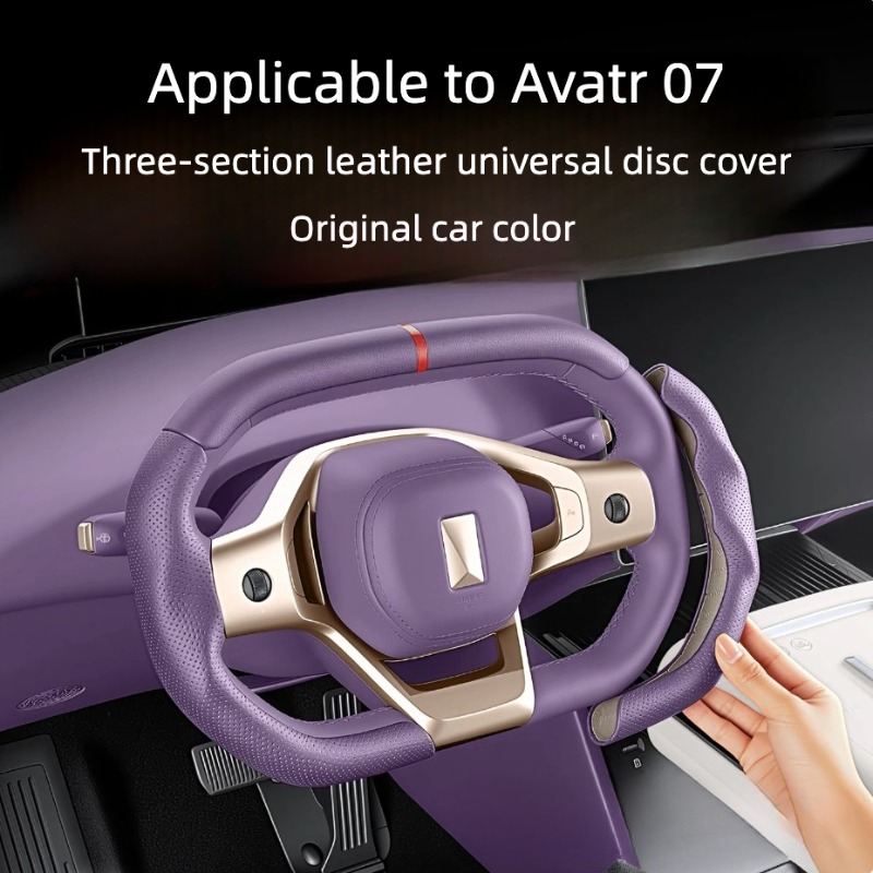 Car Steering Wheel Cover Anti Slip Breathable - Lenkradabdeckung für Avatr 07, Ganzjahres-Universal-Antirutsch-Atmungsaktiver Lenkradschutz,