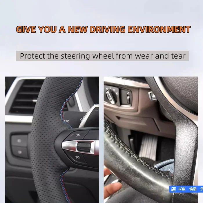 Auto Lenkrad Abdeckung Für Jag – Car Steering Wheel Cover Anti Slip Breathable Bewertung und Preis