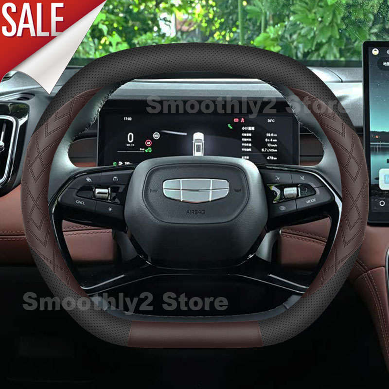 Auto-Leder-Lenkradbezug für Ge – Car Steering Wheel Cover Anti Slip Breathable Bewertung und Preis