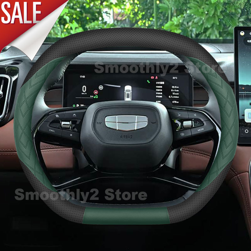 Auto-Leder-Lenkradbezug für Ge – Car Steering Wheel Cover Anti Slip Breathable Bewertung und Preis
